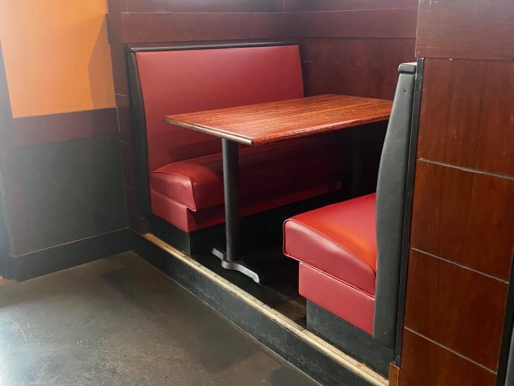 restaurant booth reupholstering