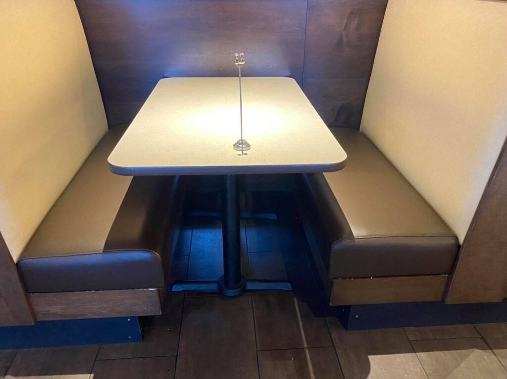 restaurant booth upholstering